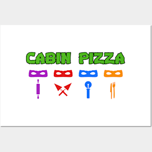 Cabin Pizza Turtles Posters and Art